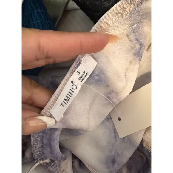 Timing Marble Print Satin Cami Crop Top Size Small - Picture 5 of 7